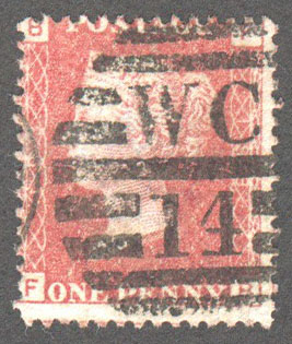 Great Britain Scott 33 Used Plate 193 - FB - Click Image to Close